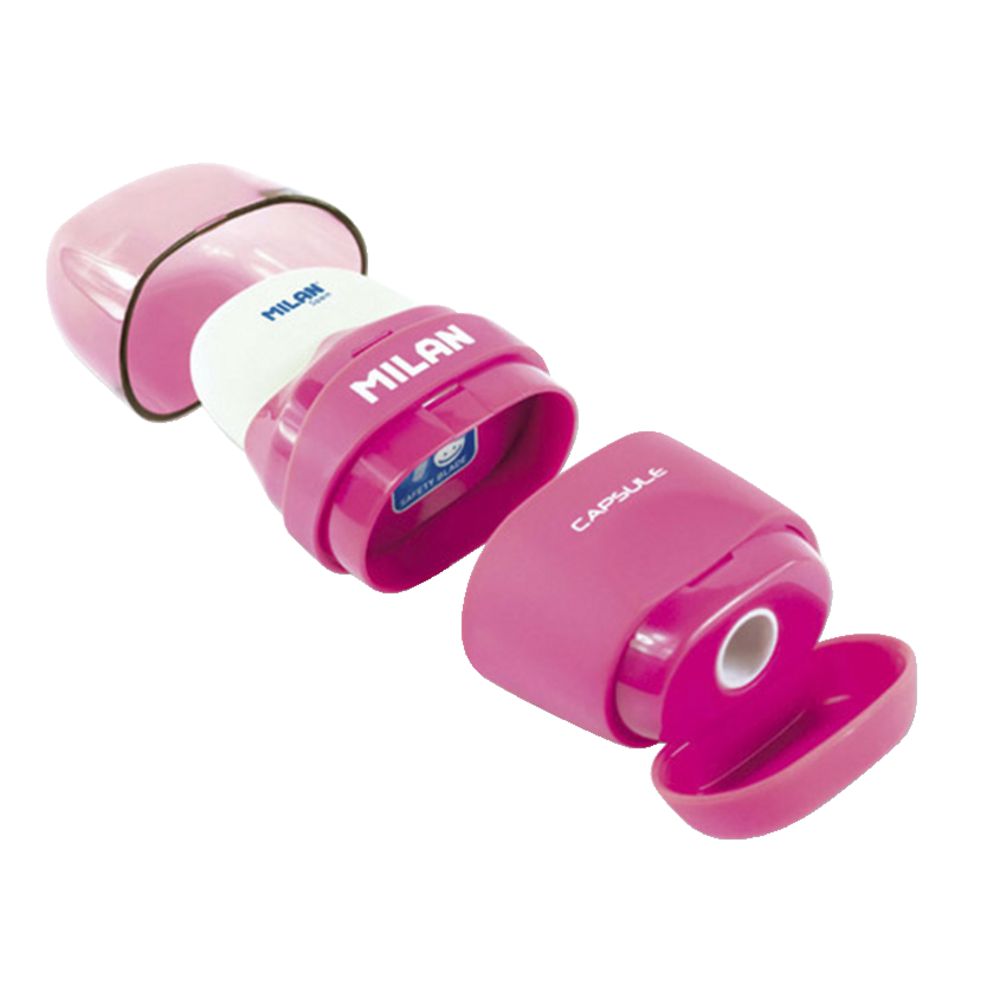 Milan Capsule 1 Hole Sharpener and Eraser